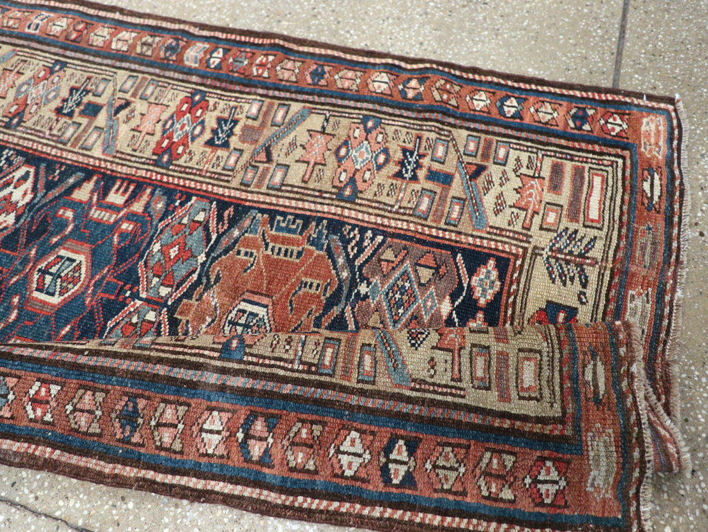 Antique Persian Kurdish Runner, No.22295 - Gsblank