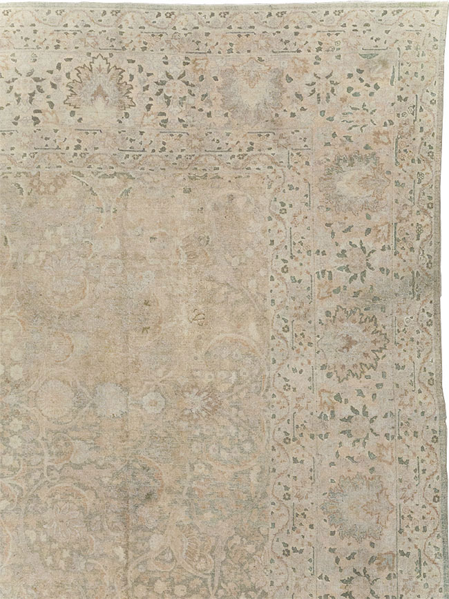 Antique Persian Tabriz Room Size Carpet, No.22303 - Gsblank