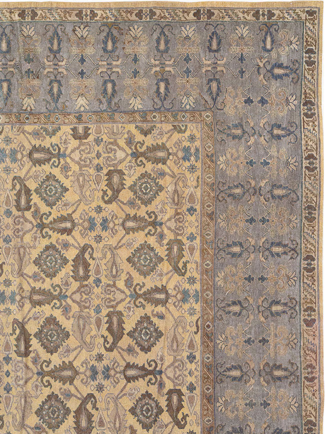 Antique Indian Lahore Large Square Room Size Carpet, No.22327 - Gsblank
