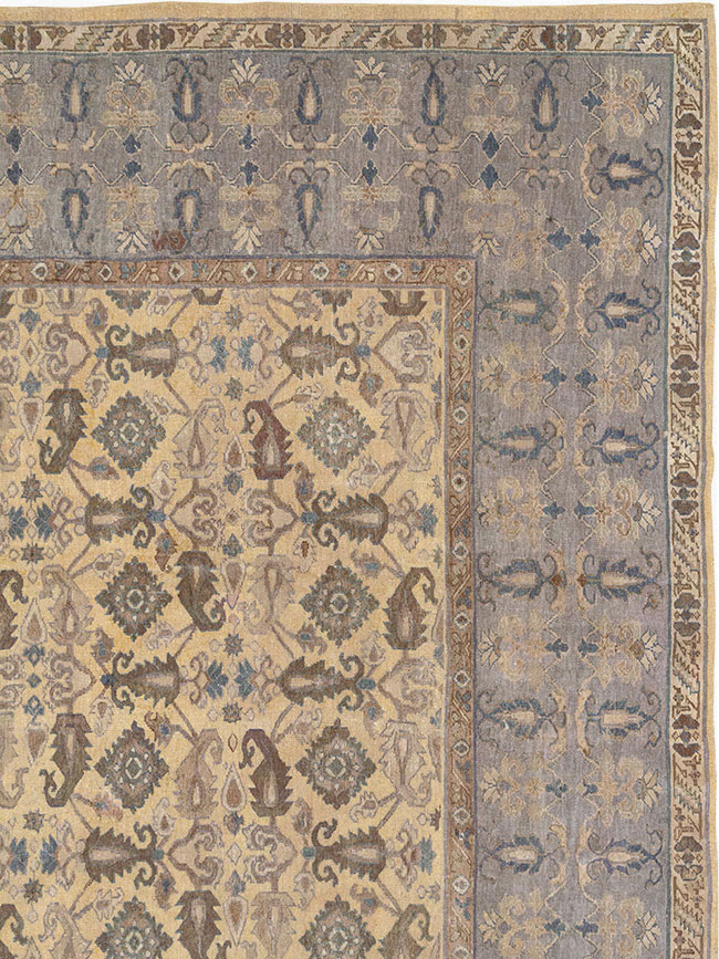 Antique Indian Lahore Large Square Room Size Carpet, No.22327 - Gsblank