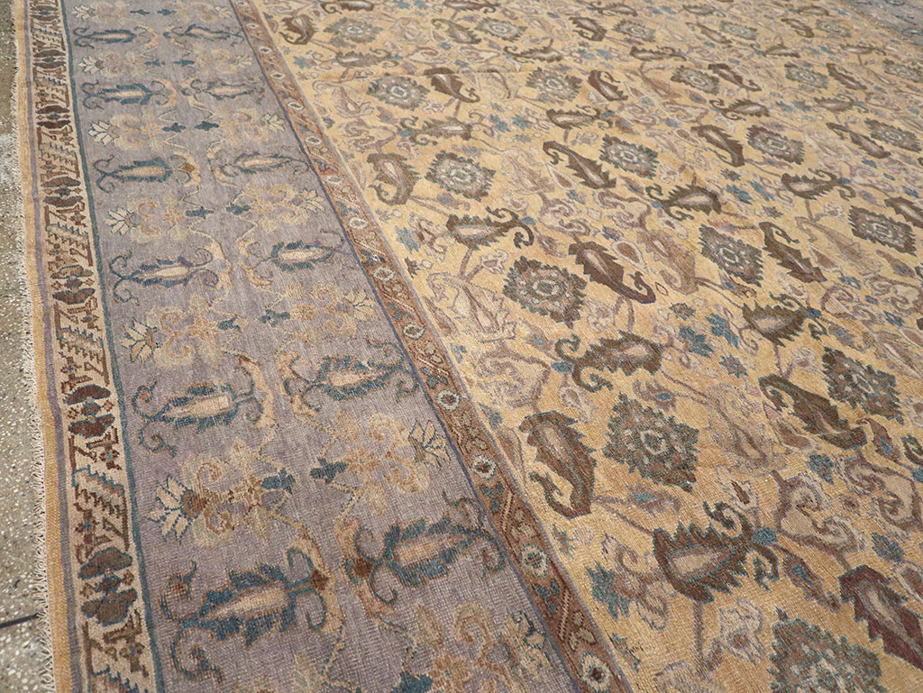 Antique Indian Lahore Large Square Room Size Carpet, No.22327 - Gsblank