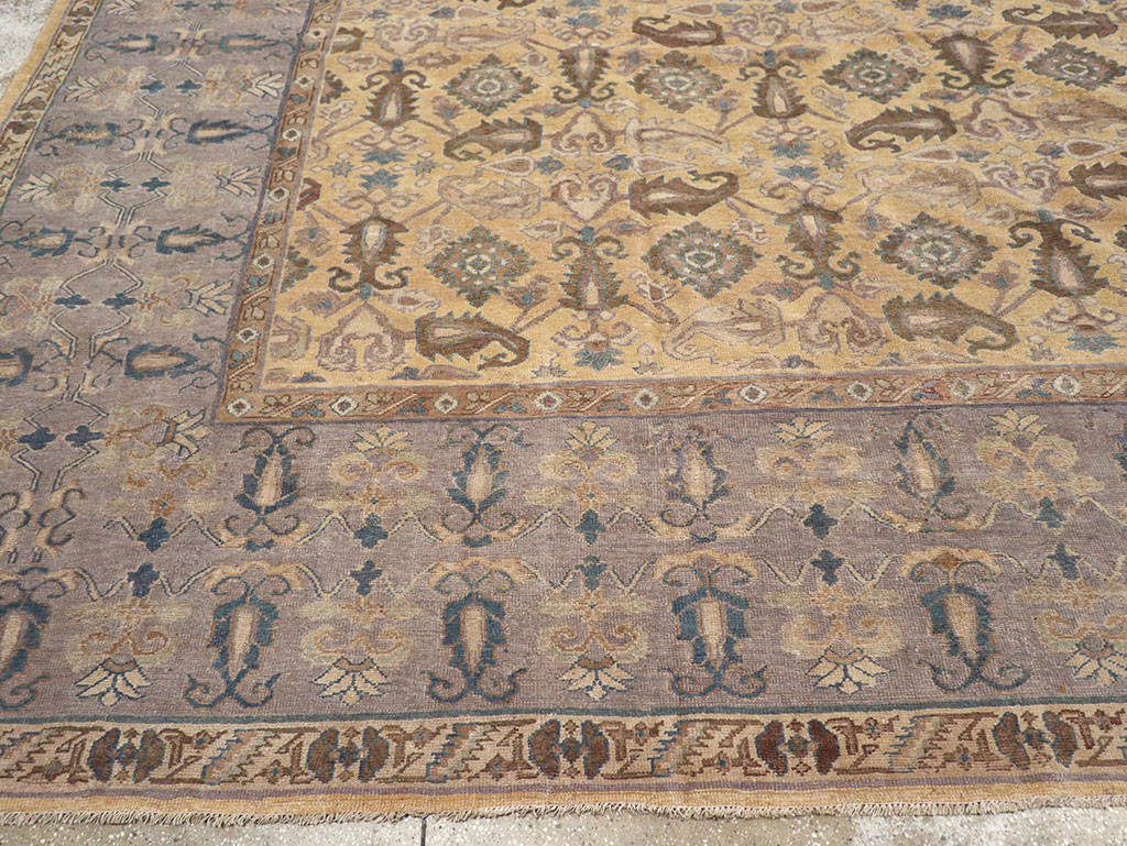 Antique Indian Lahore Large Square Room Size Carpet, No.22327 - Gsblank