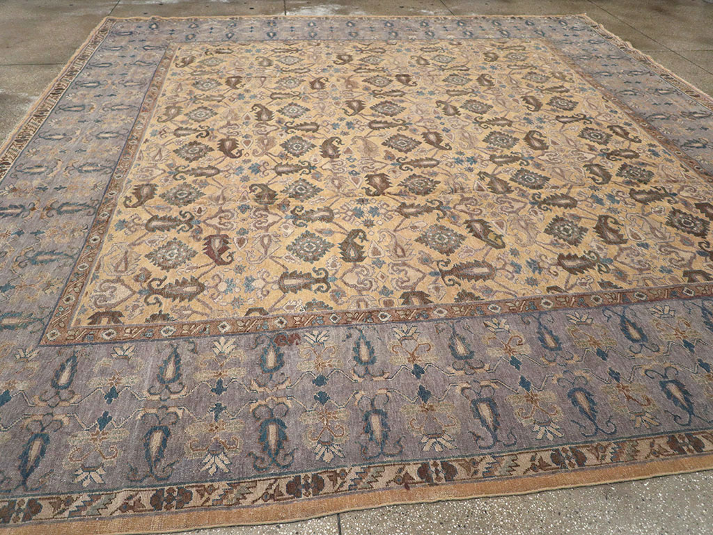 Antique Indian Lahore Large Square Room Size Carpet, No.22327 - Gsblank