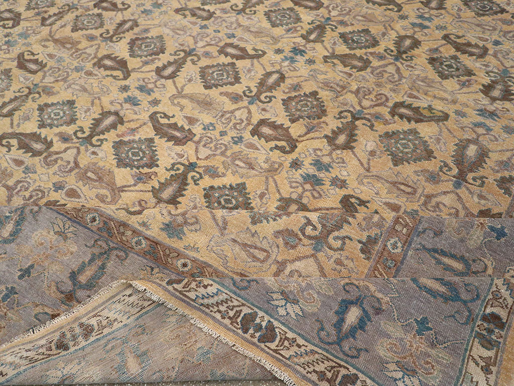 Antique Indian Lahore Large Square Room Size Carpet, No.22327 - Gsblank