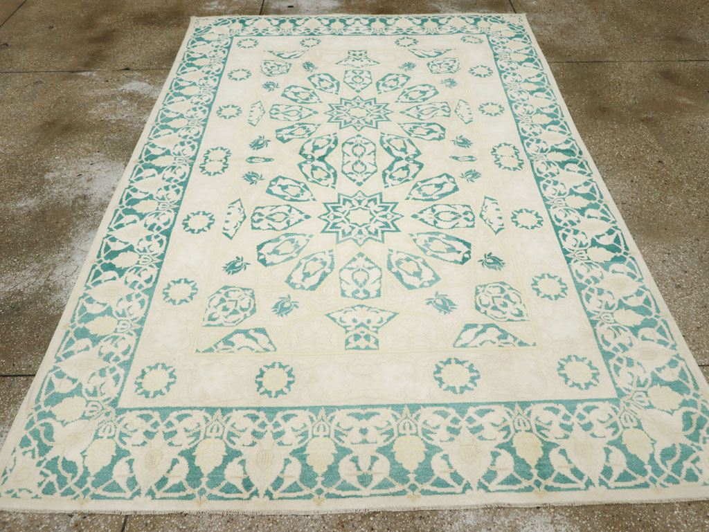 Vintage Indian Cotton Agra Carpet, No.22328 - Gsblank