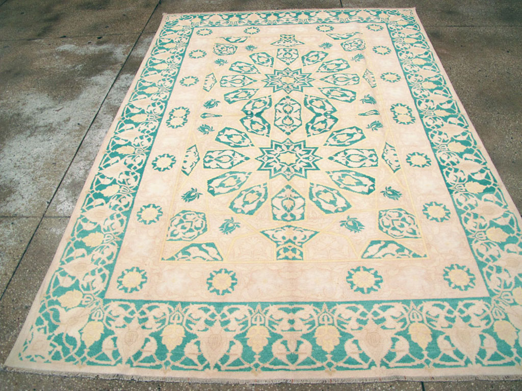 Vintage Indian Cotton Agra Carpet, No.22328 - Gsblank