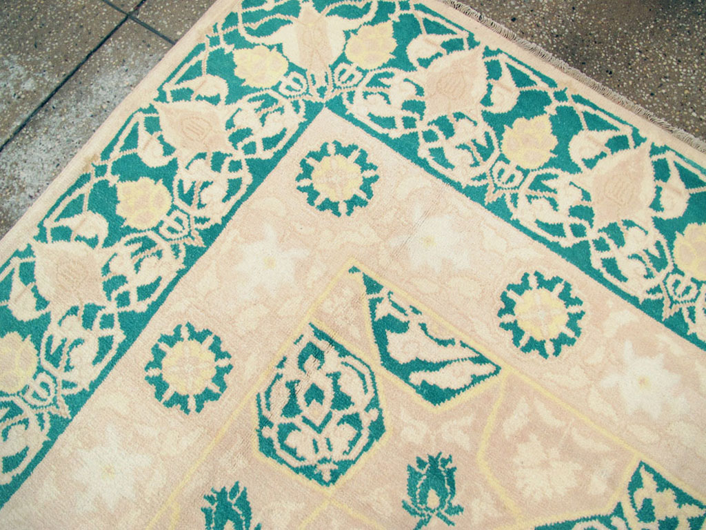 Vintage Indian Cotton Agra Carpet, No.22328 - Gsblank