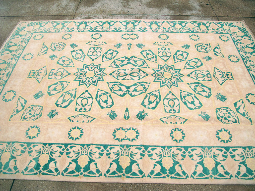 Vintage Indian Cotton Agra Carpet, No.22328 - Gsblank