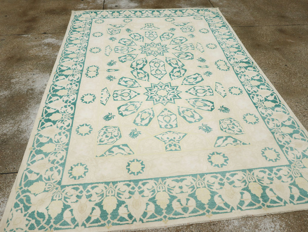 Vintage Indian Cotton Agra Carpet, No.22328 - Gsblank