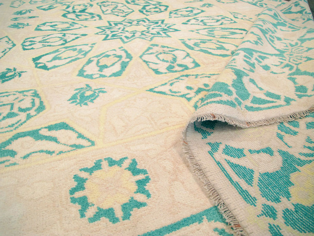 Vintage Indian Cotton Agra Carpet, No.22328 - Gsblank