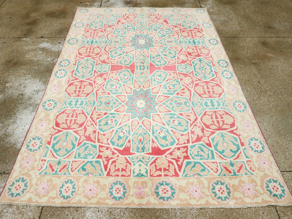 Vintage Indian Cotton Agra Rug, No.22333 - Gsblank