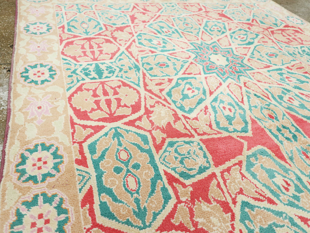 Vintage Indian Cotton Agra Rug, No.22333 - Gsblank
