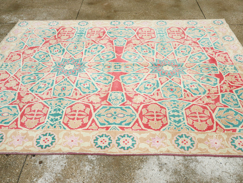 Vintage Indian Cotton Agra Rug, No.22333 - Gsblank