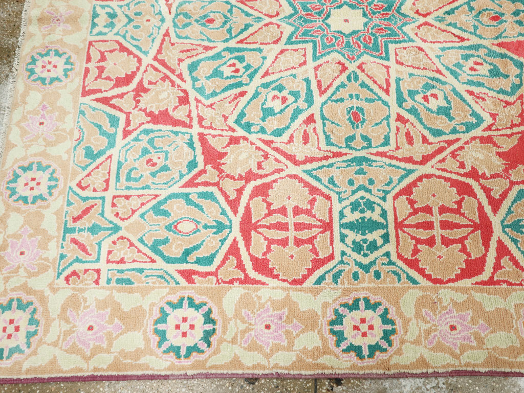 Vintage Indian Cotton Agra Rug, No.22333 - Gsblank