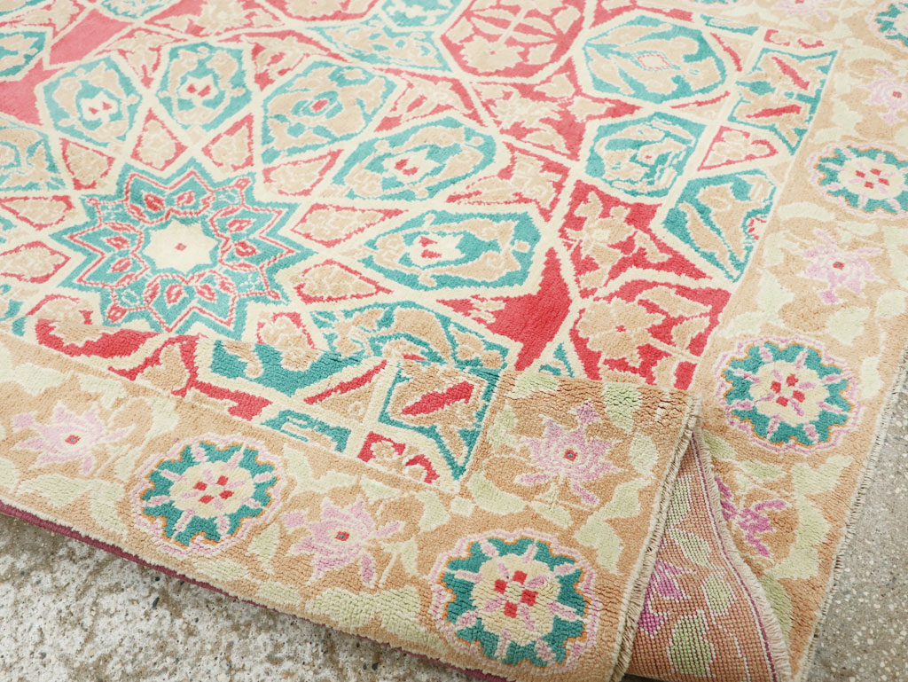 Vintage Indian Cotton Agra Rug, No.22333 - Gsblank