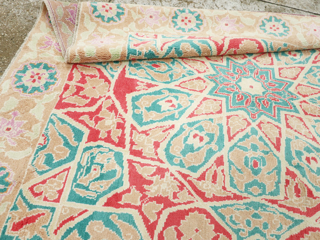 Vintage Indian Cotton Agra Rug, No.22333 - Gsblank