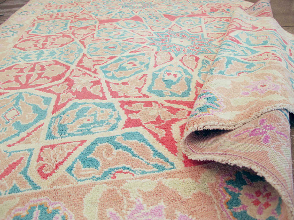 Vintage Indian Cotton Agra Rug, No.22333 - Gsblank