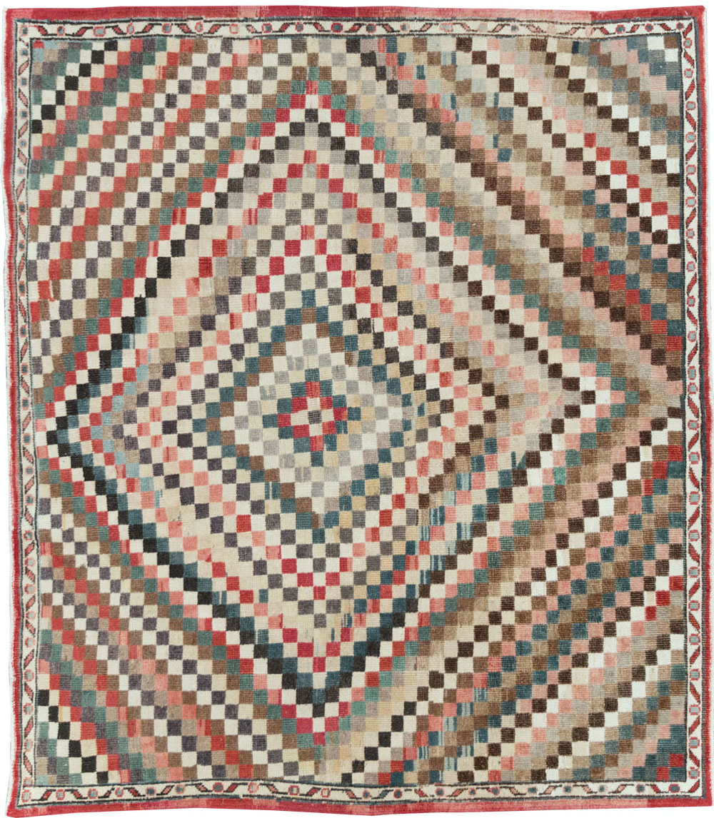 Vintage Turkish Anatolian Square Carpet, No.22374 - Gsblank