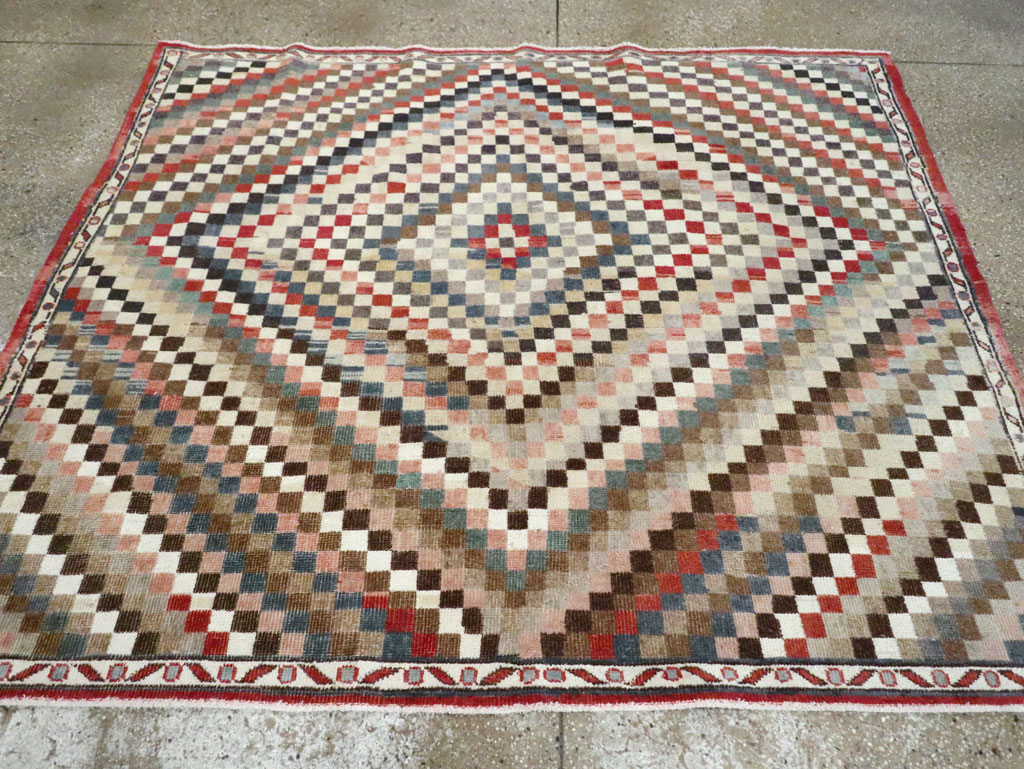 Vintage Turkish Anatolian Square Carpet, No.22374 - Gsblank