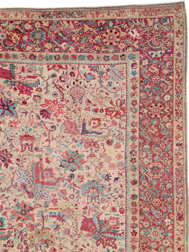 Antique Persia Mahal Carpet, No.22426 - Gsblank