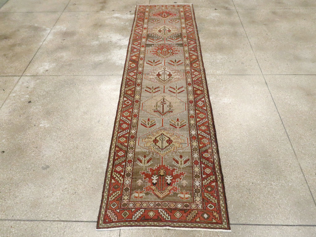 Antique Persian Heriz Runner, No.22467 - Gsblank