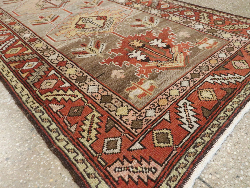 Antique Persian Heriz Runner, No.22467 - Gsblank