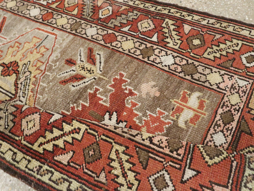 Antique Persian Heriz Runner, No.22467 - Gsblank