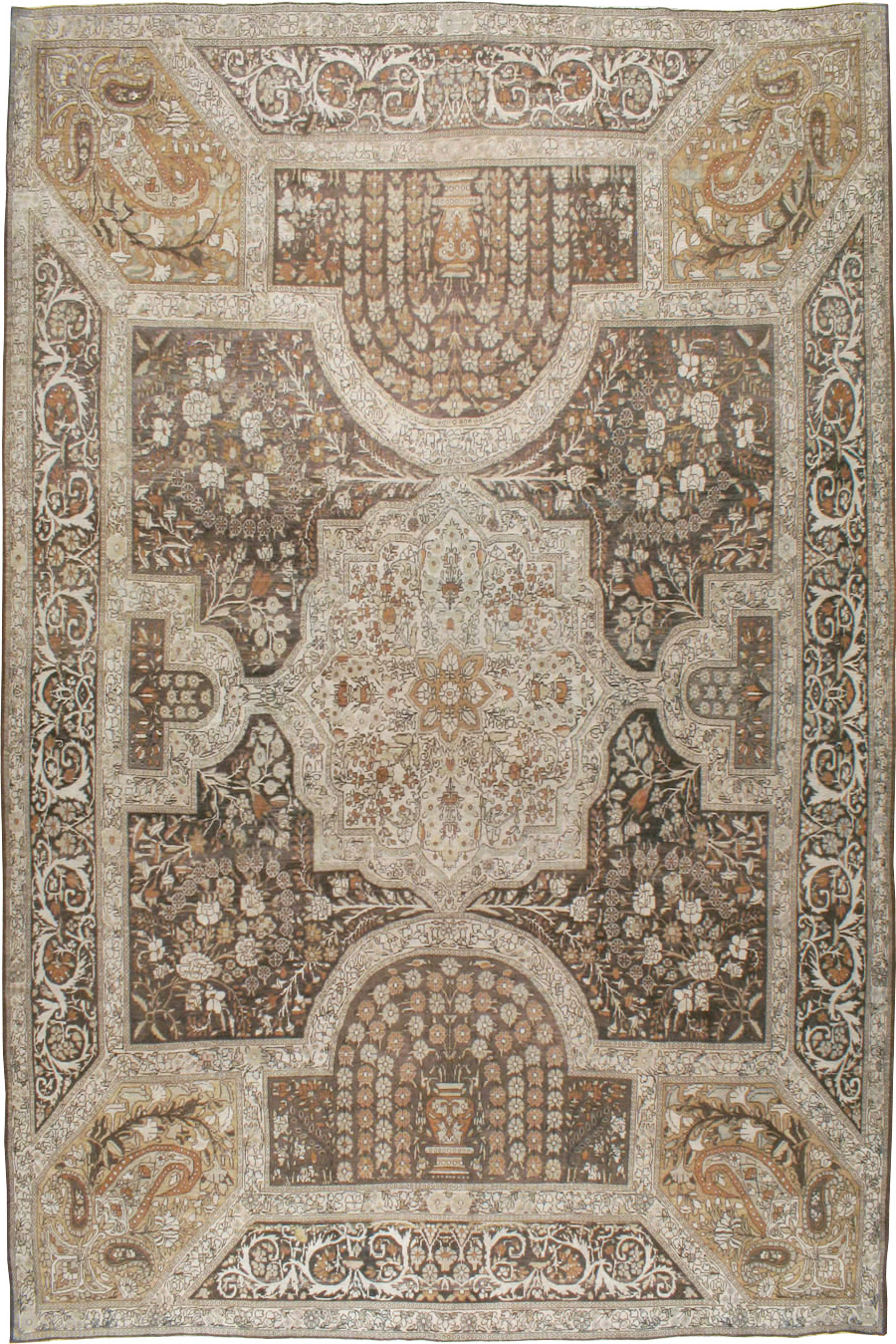 Antique Persian Yazd Carpet, No.22473 - Gsblank