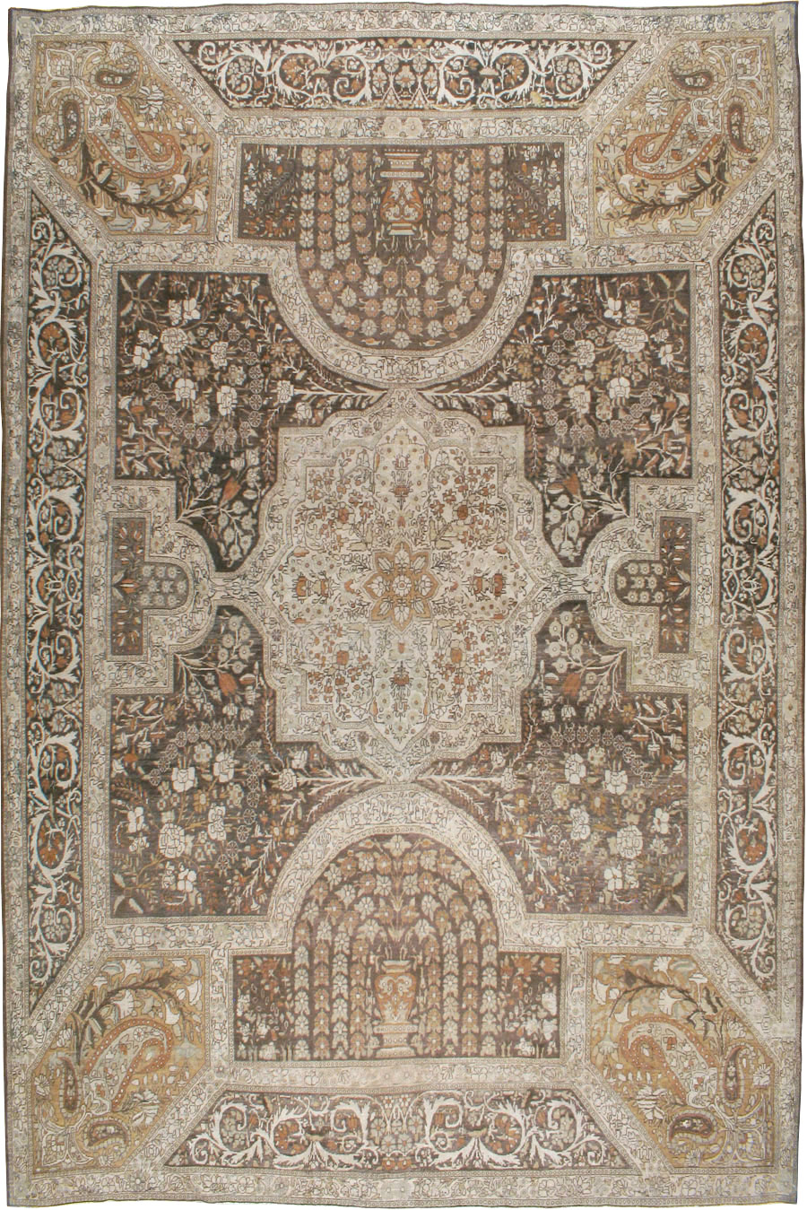 Antique Persian Yazd Carpet, No.22473 - Gsblank