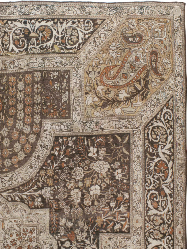 Antique Persian Yazd Carpet, No.22473 - Gsblank