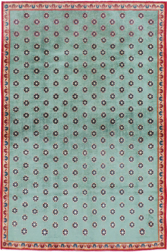 Vintage Kashan Modernist Rug, No.22480 - Gsblank