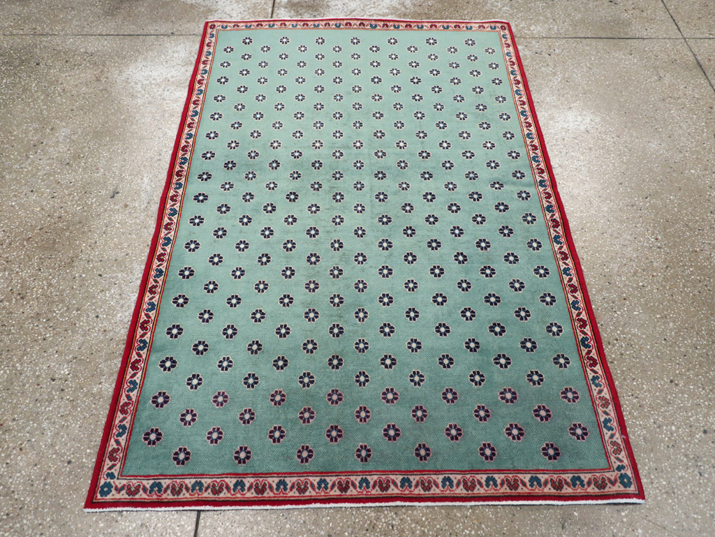 Vintage Kashan Modernist Rug, No.22480 - Gsblank