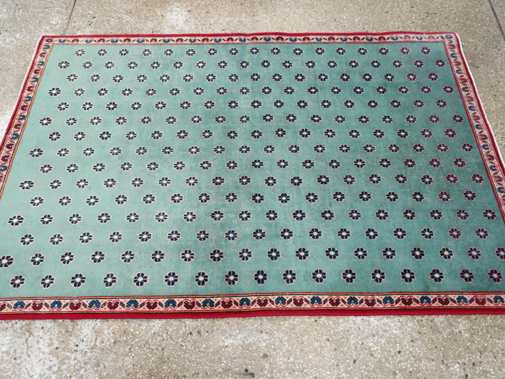 Vintage Kashan Modernist Rug, No.22480 - Gsblank