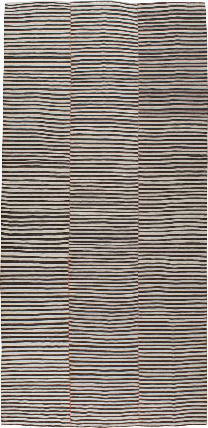 Vintage Persian Flatweave Kilim Gallery Rug, No.22485 - Gsblank