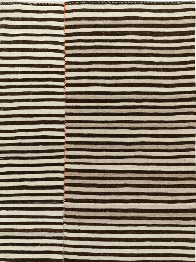 Vintage Persian Flatweave Kilim Gallery Rug, No.22485 - Gsblank