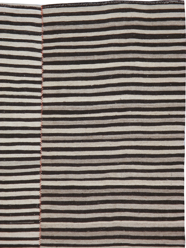 Vintage Persian Flatweave Kilim Gallery Rug, No.22485 - Gsblank