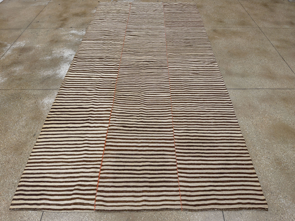 Vintage Persian Flatweave Kilim Gallery Rug, No.22485 - Gsblank