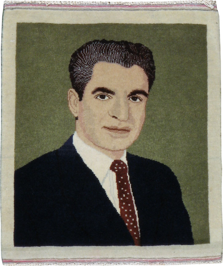 Vintage Persian Tabriz Pictorial Rug, No.22486 - Gsblank