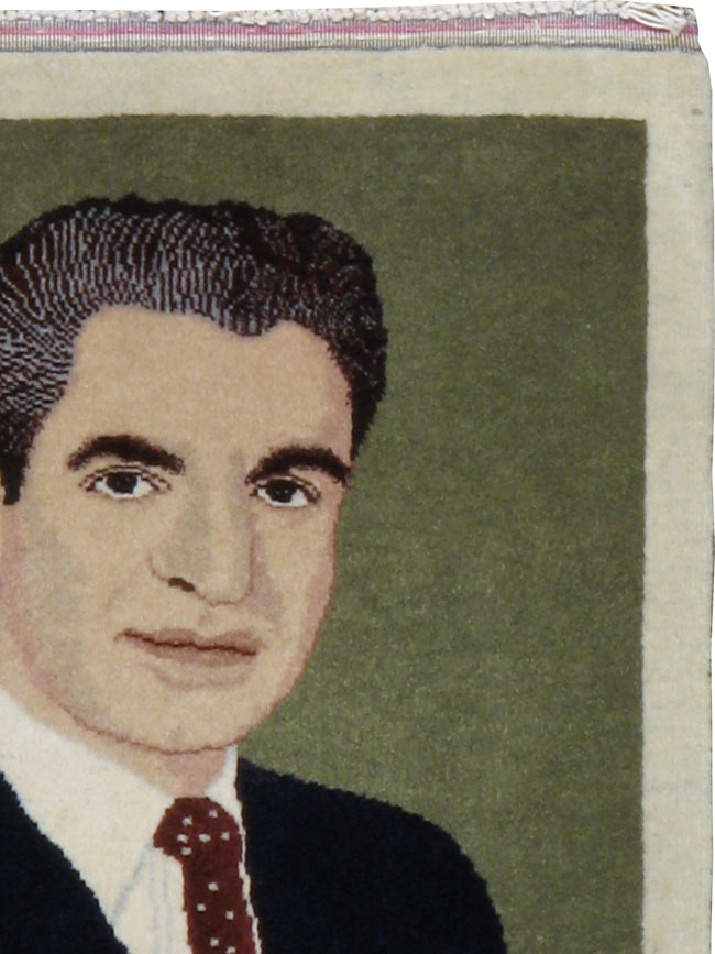 Vintage Persian Tabriz Pictorial Rug, No.22486 - Gsblank