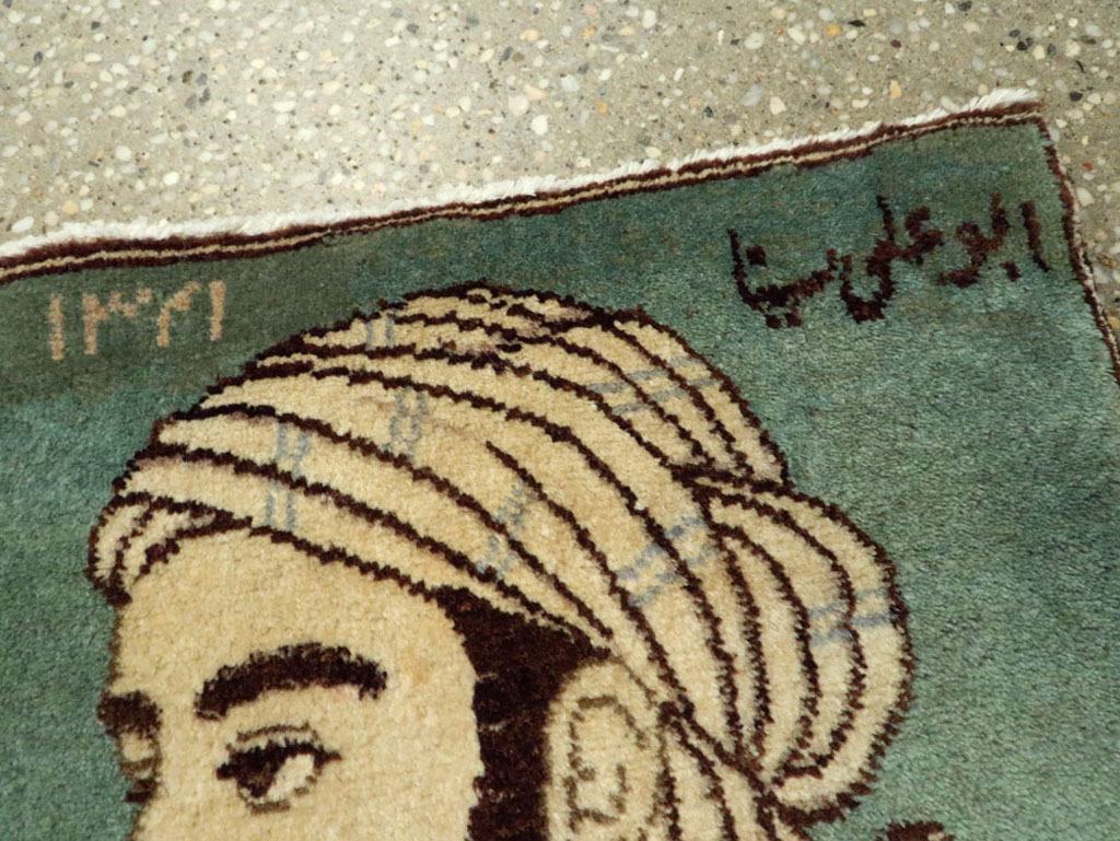 Vintage Persian Tabriz Pictorial Rug, No.22488 - Gsblank