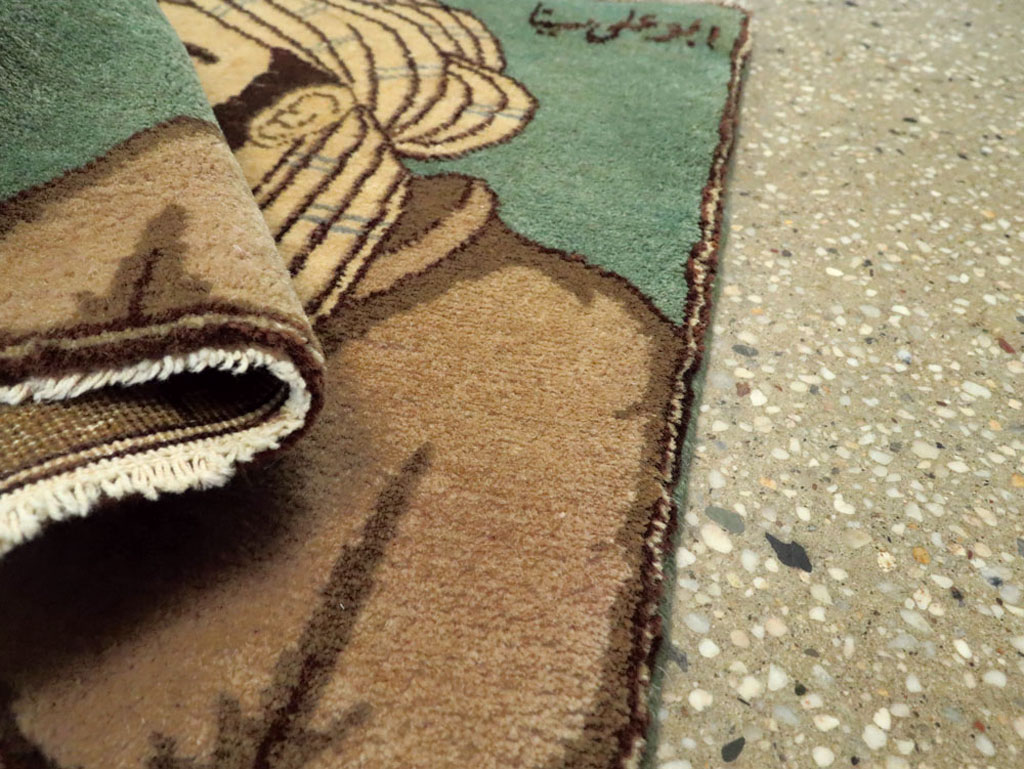 Vintage Persian Tabriz Pictorial Rug, No.22488 - Gsblank