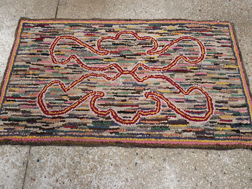 Antique American Hook Rug, No.22493 - Gsblank