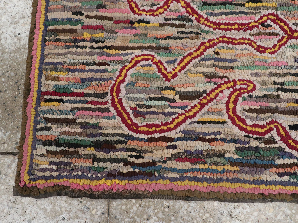 Antique American Hook Rug, No.22493 - Gsblank