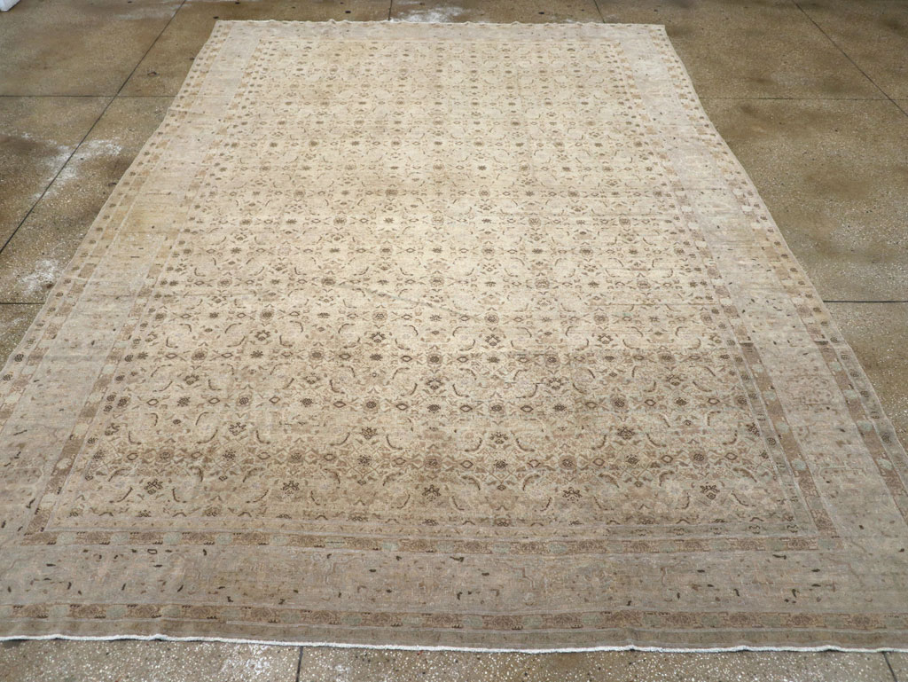 Antique Persian Senneh Tabriz Room Size Carpet, No.22533 - Gsblank