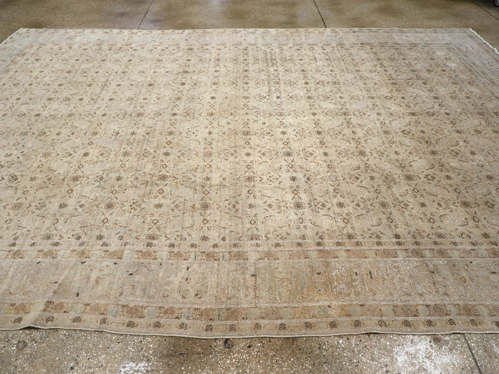 Antique Persian Senneh Tabriz Room Size Carpet, No.22533 - Gsblank