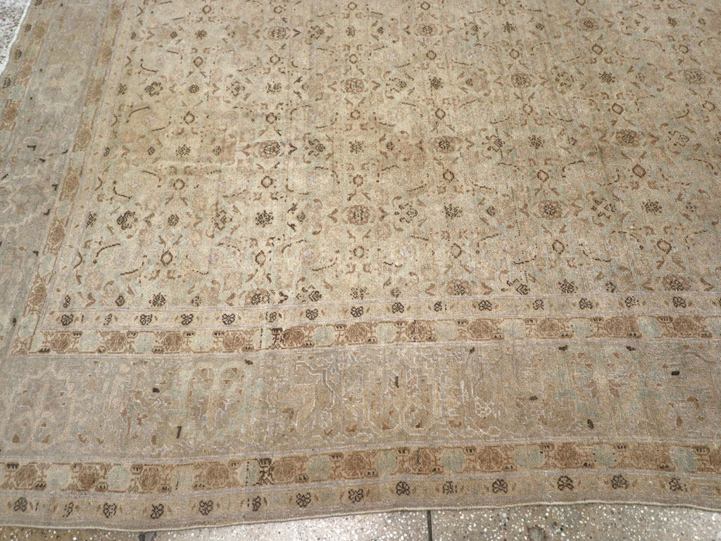 Antique Persian Senneh Tabriz Room Size Carpet, No.22533 - Gsblank