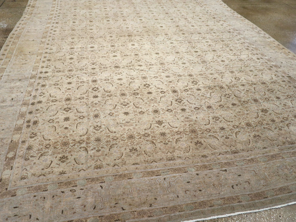 Antique Persian Senneh Tabriz Room Size Carpet, No.22533 - Gsblank