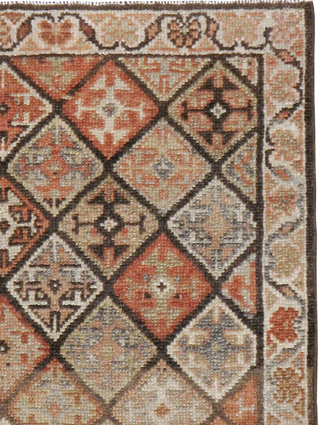 Antique Persian Kurdish Square Rug (Pair: 1 of 2), No.22534 - Gsblank