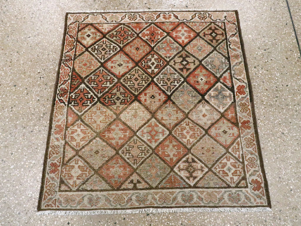 Antique Persian Kurdish Square Rug (Pair: 1 of 2), No.22534 - Gsblank