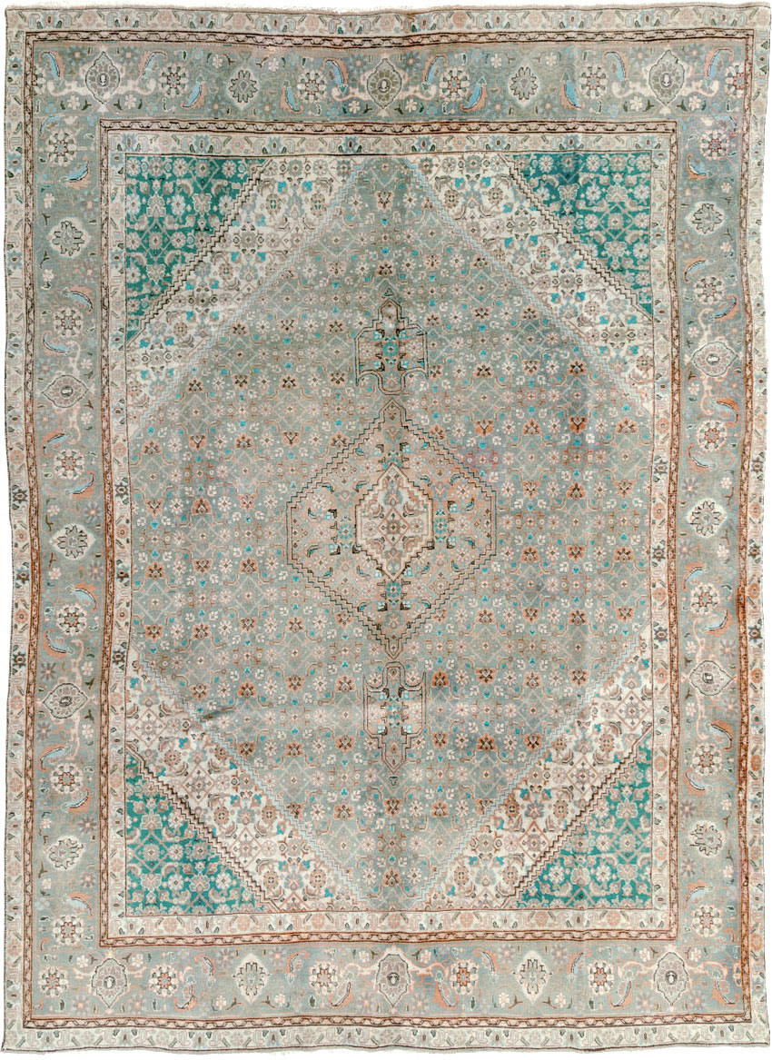 Vintage Persian Tabriz Room Size Carpet, No.22542 - Gsblank